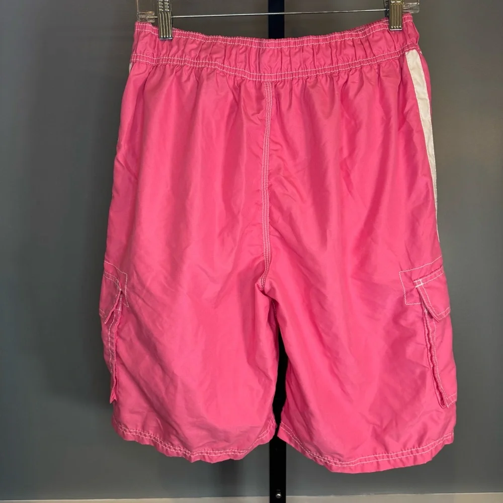 Kanu Surf Pink Board Shorts Swim‎ Trunks Cargo Pockets Medium